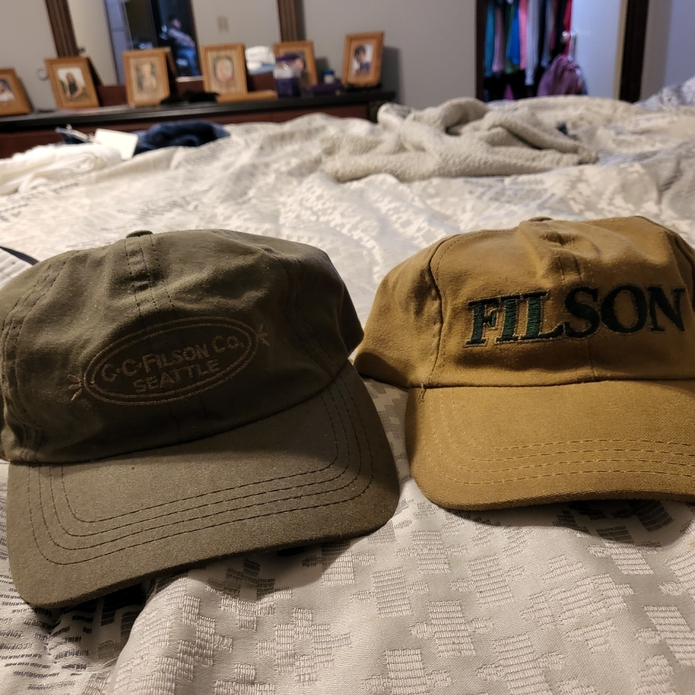 Two Filson Tin Cloth hats